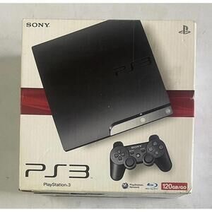 Sony PlayStation 3 PS3 Slim CECH-2001A 120GB Console Complete In Box